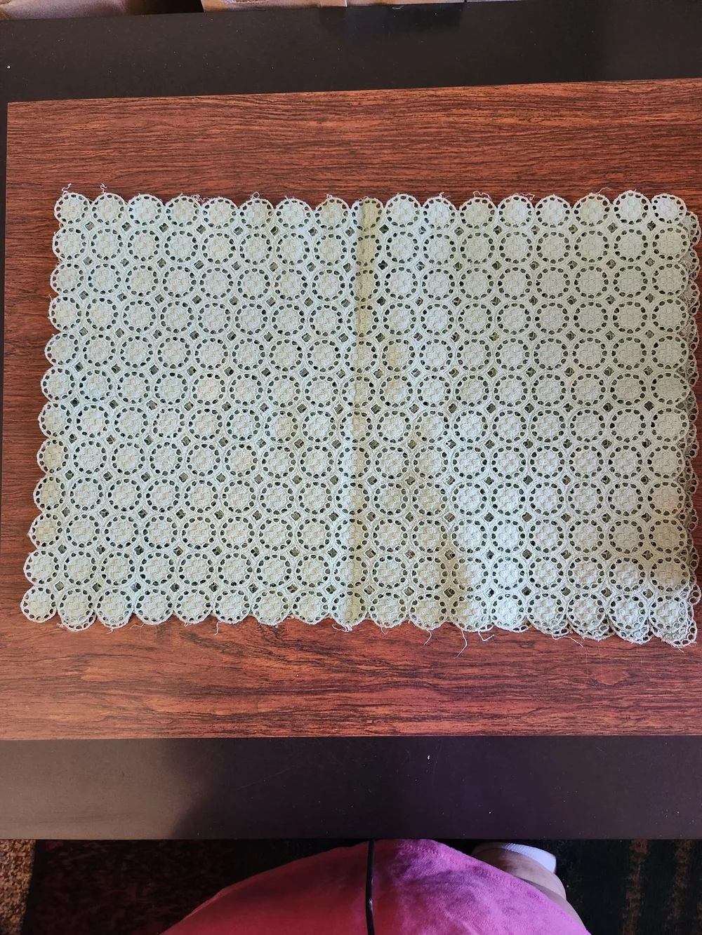Light Mint Green Lace Placemats, Set Of 4